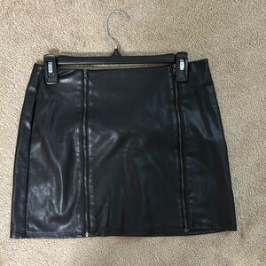 Kendall and Kylie black leather skirt